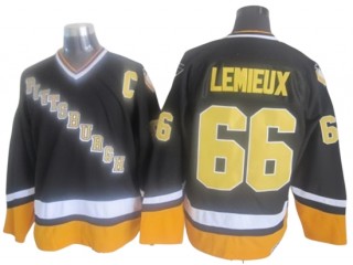 Pittsburgh Penguins #66 Mario Lemieux 1996 Vintage CCM Jersey - Black/White