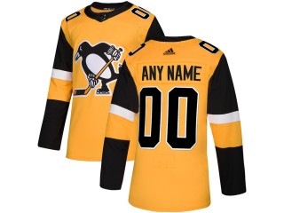 Custom Pittsburgh Penguins Gold Alternate Jersey