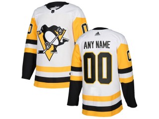 Custom Pittsburgh Penguins White Away Jersey
