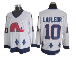 Quebec Nordiques #10 Guy Lafleur White Vintage CCM Jersey