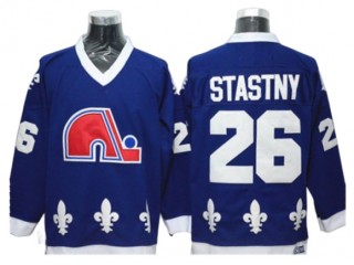 Quebec Nordiques #26 Peter Stastny Blue Vintage CCM Jersey