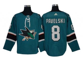 San Jose Sharks #8 Joe Pavelski Teal Home Jersey