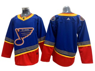 St. Louis Blues Blank Blue-Red Vintage Jersey