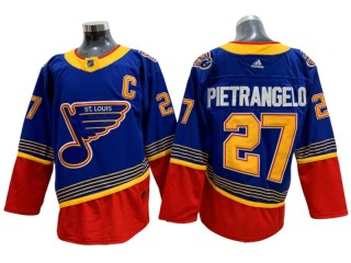 St. Louis Blues #27 Alex Pietrangelo Blue-Red Vintage Jersey