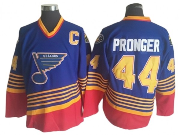 St. Louis Blues #44 Chris Pronger 1995 Vintage CCM Jersey  - Blue