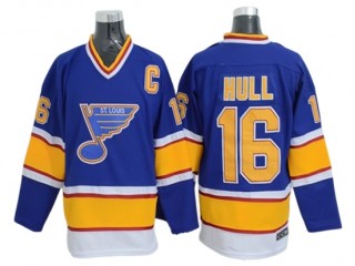 St. Louis Blues #16 Brett Hull Vintage CCM Jersey - Blue/White