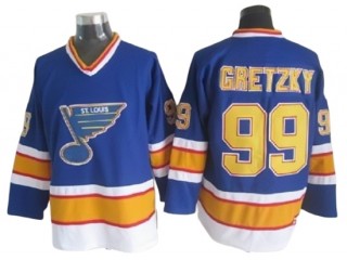 St. Louis Blues #99 Wayne Gretzky Vintage CCM Jersey - Blue/White