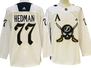Tampa Bay Lightning #77 Victor Hedman White Gasparilla Jersey