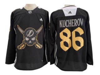 Tampa Bay Lightning #86 Nikita Kucherov Black 2022 Gasparilla Jersey