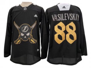 Tampa Bay Lightning #88 Andrei Vasilevskiy Black 2022 Gasparilla Jersey