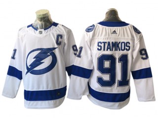 Tampa Bay Lightning #91 Steven Stamkos White Away Jersey