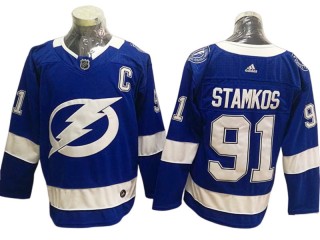 Tampa Bay Lightning #91 Steven Stamkos Blue Home Jersey