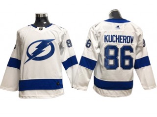 Youth Tampa Bay Lightning #86 Nikita Kucherov White Away Jersey