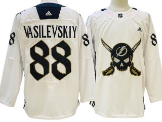 Tampa Bay Lightning #88 Andrei Vasilevskiy White Gasparilla Jersey