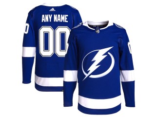 Custom Tampa Bay Lightning Blue Home Jersey