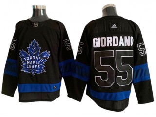 Toronto Maple Leafs #55 Mark Giordano Black Alternate Reversible Jersey