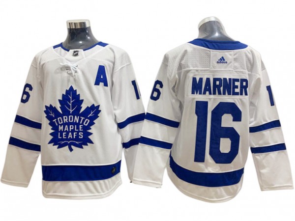 Toronto Maple Leafs #16 Mitchell Marner White Away Jersey