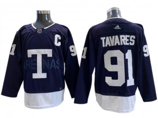 Toronto Maple Leafs #91 John Tavares Navy 2022 Heritage Classic Jersey
