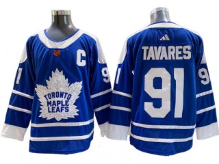 Toronto Maple Leafs #91 John Tavares Blue Reverse Retro 2.0 Jersey