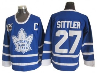 Toronto Maple Leafs #27 Darryl Sittler Blue 1991 Vintage 75TH CCM Jersey