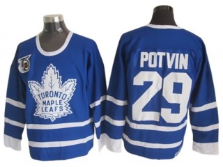 Toronto Maple Leafs #29 Felix Potvin Blue 1991 Vintage 75TH CCM Jersey