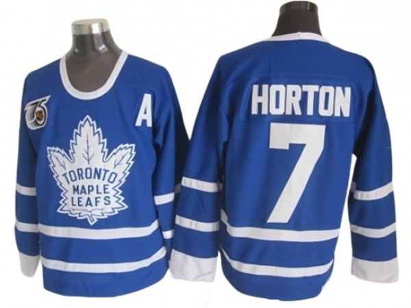 Toronto Maple Leafs #7 Tim Horton Blue 1991 Vintage 75TH CCM Jersey