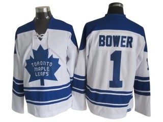 Toronto Maple Leafs #1 Johnny Bower 1967 Vintage CCM Jersey - Blue/White