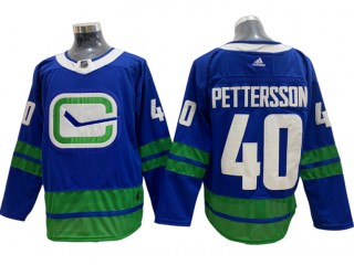 Vancouver Canucks #40 Elias Pettersson Blue Alternate Jersey