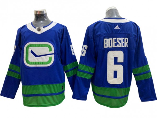 Vancouver Canucks #6 Brock Boeser Blue Alternate Jersey