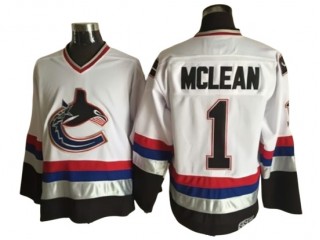 Vancouver Canucks #1 Kirk McLean 2005 Vintage CCM Jersey - Black/White