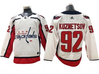 Washington Capitals #92 Evgeny Kuznetsov White Away Jersey