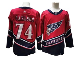 Washington Capitals #74 John Carlson Red 2020/21 Reverse Retro Jersey