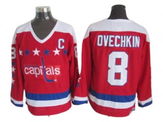 Washington Capitals #8 Alex Ovechkin Red 1980 Vintage CCM Jersey