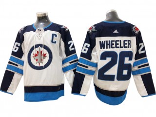 Winnipeg Jets #26 Blake Wheeler White Away Jersey