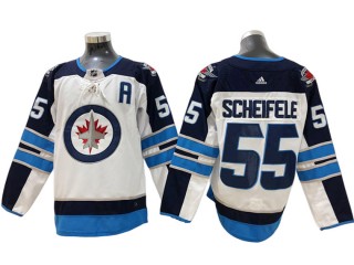 Winnipeg Jets #55 Mark Scheifele White Away Jersey