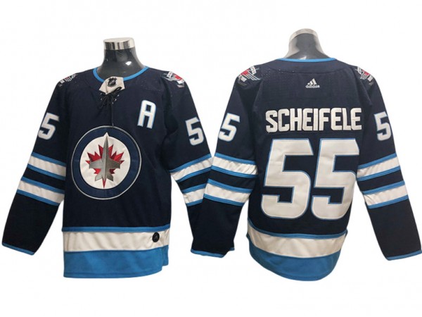 Winnipeg Jets #55 Mark Scheifele Navy Home Jersey