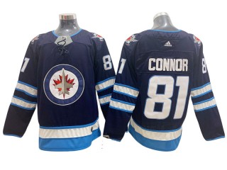 Winnipeg Jets #81 Kyle Connor Navy Home Jersey