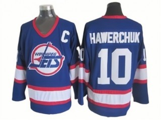 Winnipeg Jets #10 Dale Hawerchuk Blue 1992 Vintage CCM Jersey