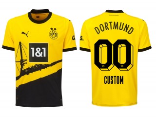 Dortmund Home 2023/24 Soccer Custom Jersey