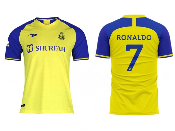 Al-Nassr FC #7 Ronaldo Yellow Home 22/23 Soccer Jersey