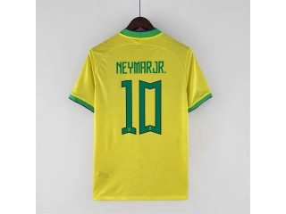 Brazil #10 Neymar Jr 2022 Home Soccer Jersey