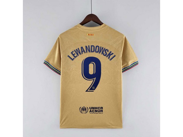 Barcelona #9 Lewandowski Away 2022/23 Soccer Jersey	