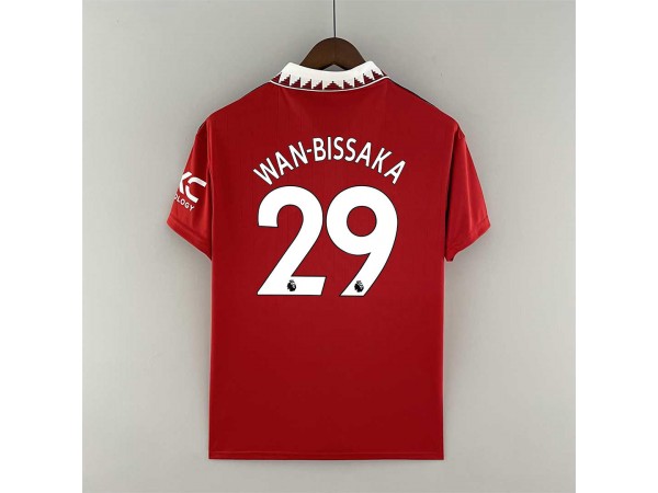 Manchester United 29 Wan-Bissaka Home 2022/23 Soccer Jersey