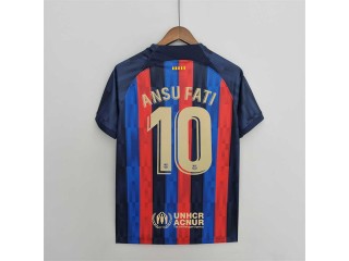 Barcelona #10 Ansu Fati Home 2022/23 Soccer Jersey