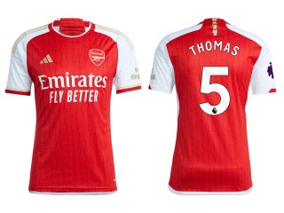 Arsenal #5 THOMAS PARTEY Red Home 23/24 Soccer Jersey