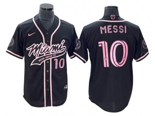 Inter Miami CF #10 MESSI Baseball Jersey - White/Black/Pink