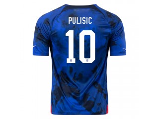 USA 2022 World Cup #10 CHRISTIAN PULISIC Away Blue Jersey