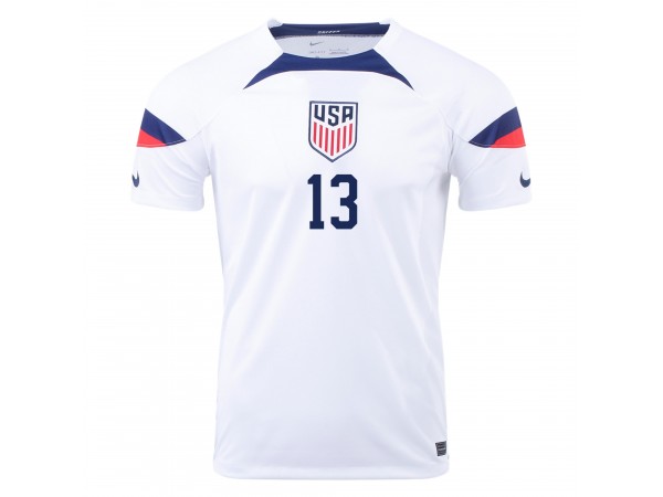 USA 2022 World Cup #13 JORDAN MORRIS White Home Jersey