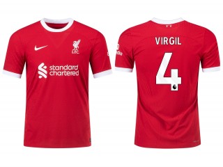Liverpool #4 VIRGIL VAN DIJK Home 23/24 Soccer Jersey