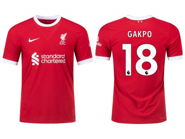 Liverpool #18 CODY GAKPO Home 23/24 Soccer Jersey
